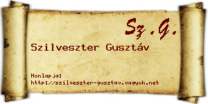 Szilveszter Gusztáv névjegykártya