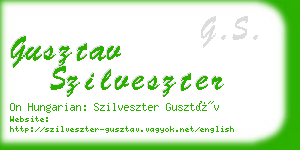 gusztav szilveszter business card